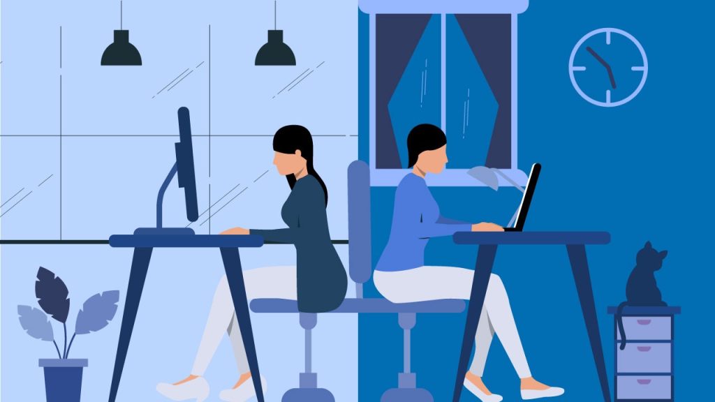 hybrid work model examples