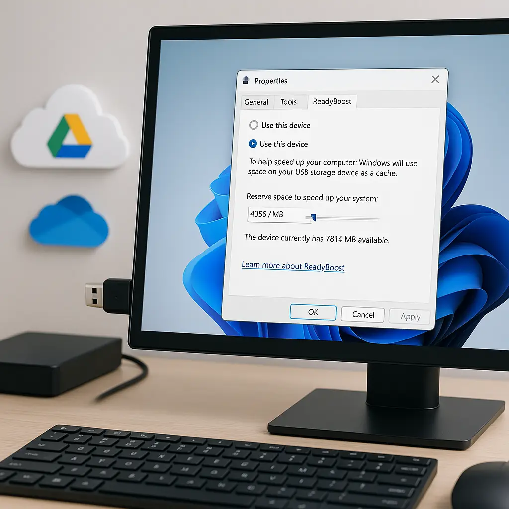Free Up RAM & Storage – Using ReadyBoost & External Drives
