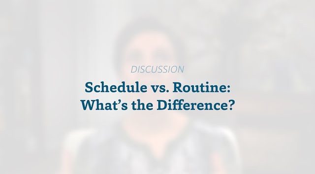 Routine vs Schedule