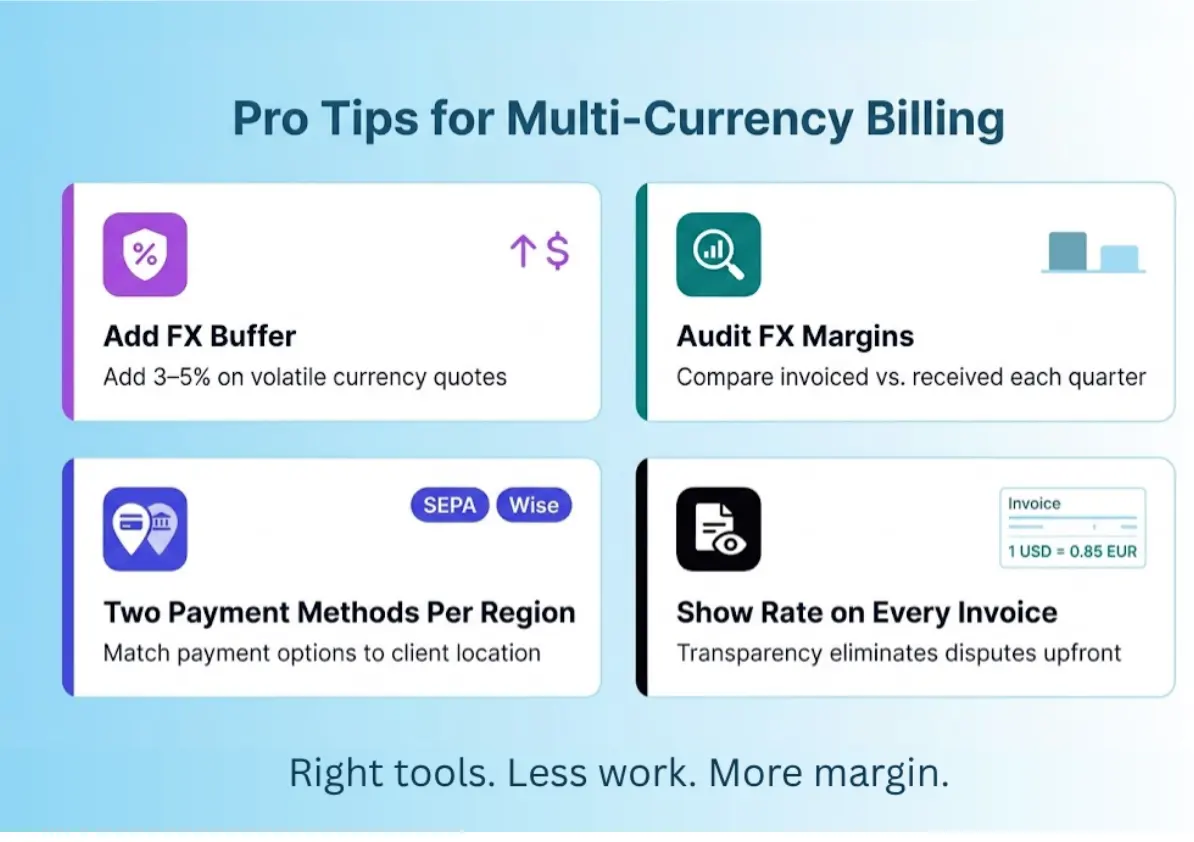 pro tips for multi-currency billing